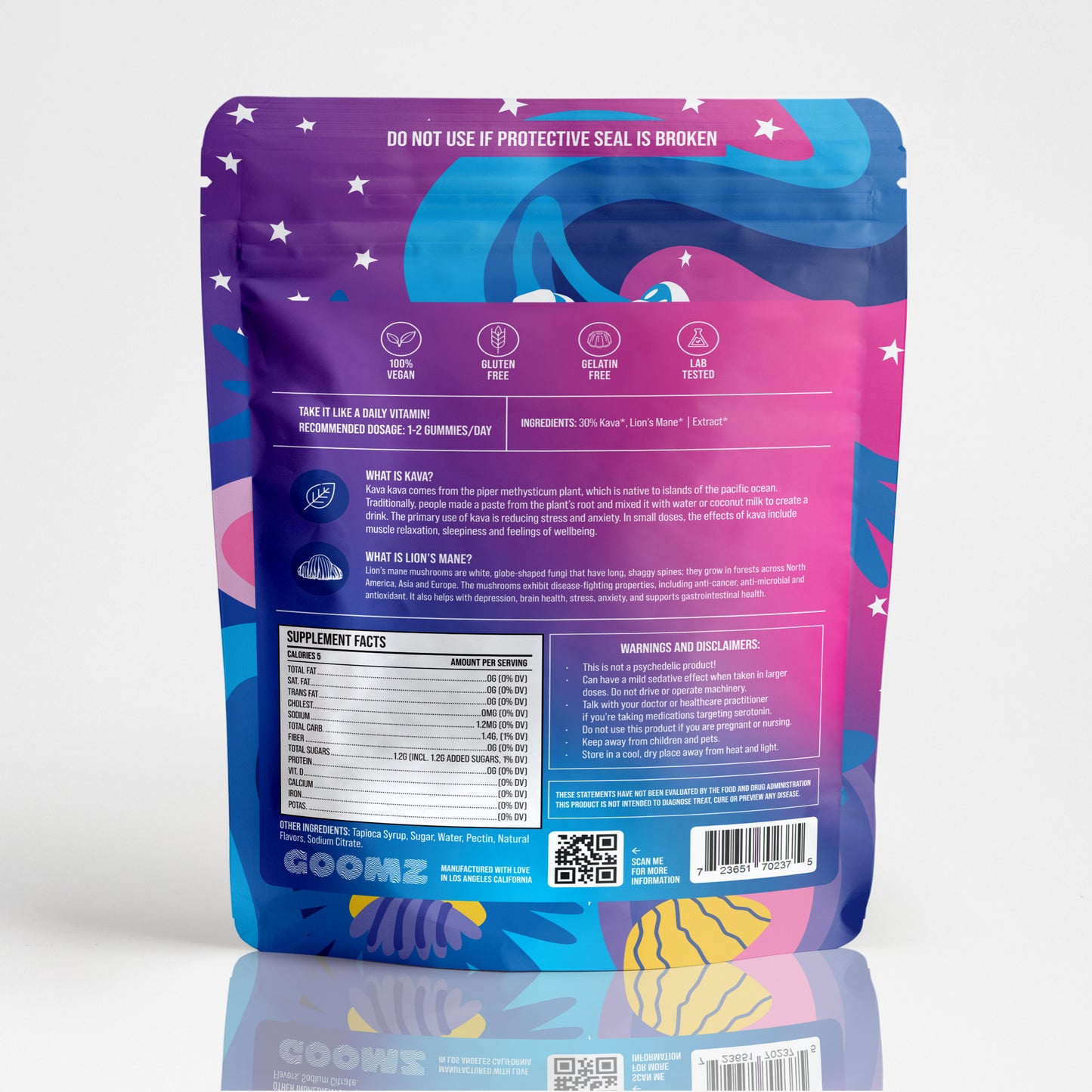 GOOMZ Functional Mushroom Euphoria Gummies With Kava & Lions Mane