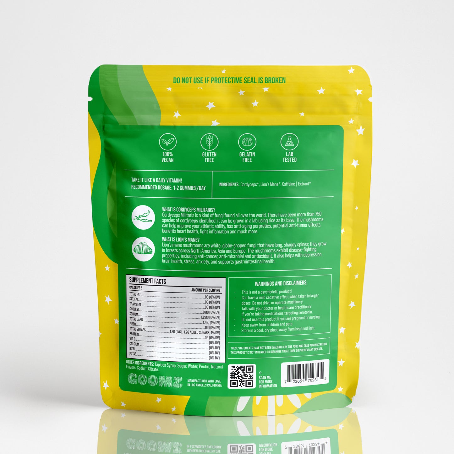 GOOMZ Functional Mushroom Gummies Focus With Lion's Mane and Cordyceps