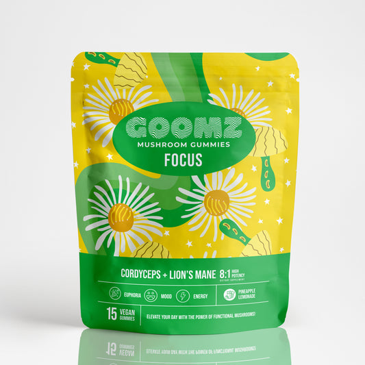 GOOMZ Functional Mushroom Gummies Focus With Lion's Mane and Cordyceps