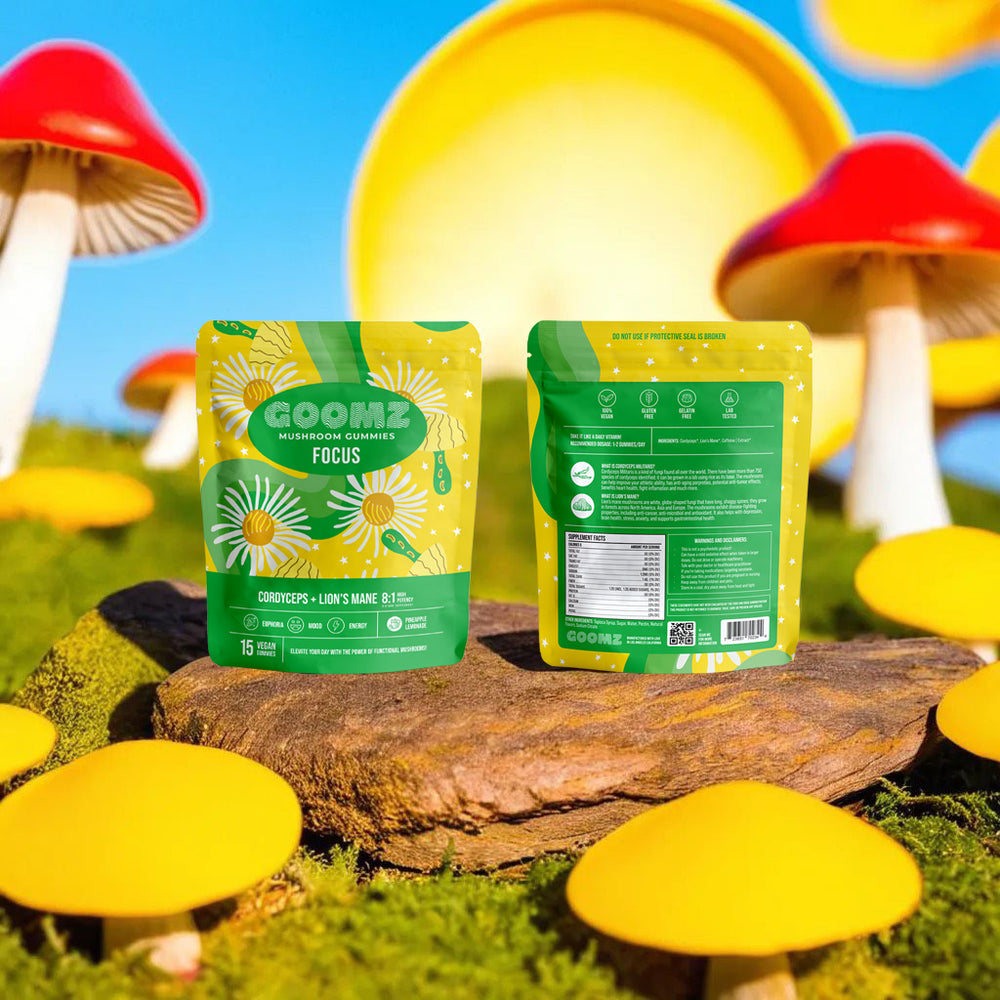 GOOMZ Functional Mushroom Gummies Focus With Lion's Mane and Cordyceps